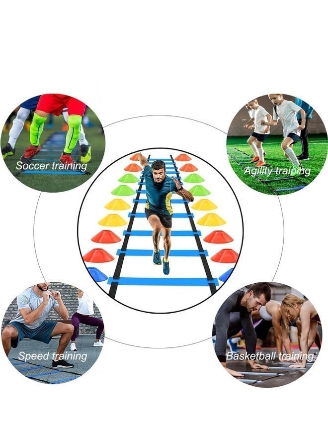 Sisily Agility Training Ladder 6m with 12 Rungs & 20 Cones – Speed, Footwork & Coordination Training Equipment Set - Image 4